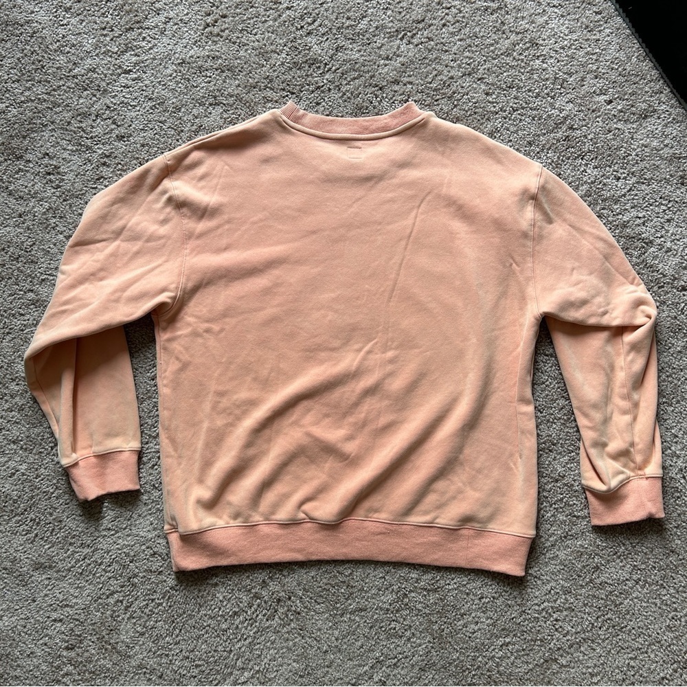 Brooklyn Grace Drop Shoulder "mama" Crewneck Peach Sweater Size Large - Picture 4 of 9